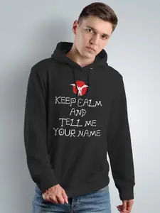 Crazymonk Keep Calm and Tell Your Name Anime Printed Hooded Cotton Pullover