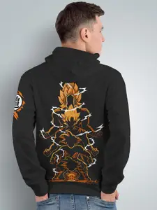 Crazymonk Evolution Of Goku Printed Anime Hooded Cotton Pullover