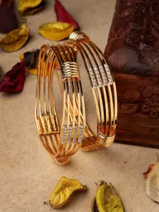 Sanjog Set Of 2 Gold-Plated Bangles