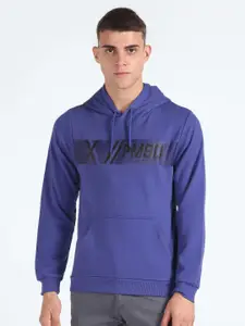 Flying Machine Printed Hooded Pullover Sweatshirt