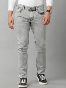 Voi Jeans Men Clean Look Mid-Rise Heavy Fade Stretchable Jeans