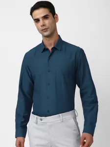 Peter England Slim Fit Micro Ditsy Printed Formal Shirt