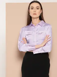 her by invictus Satin Finish Formal Shirt