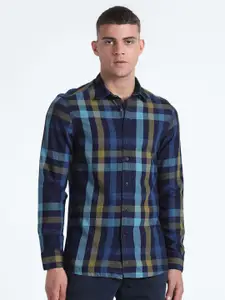 Flying Machine Slim Fit Tartan Checked Pure Cotton Casual Shirt