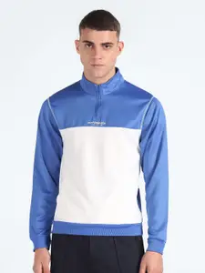 Flying Machine Colourblocked Mock Collar Pullover