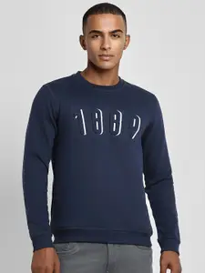 Peter England Casuals Alphanumeric Printed Sweatshirt