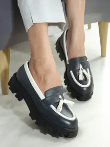 ELLE Women Colourblocked Tasselled Loafers