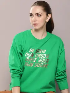 Kook N Keech Women Printed Cotton Sweatshirt