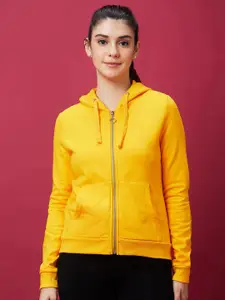 Globus Yellow Hooded Front-Open Sweatshirt