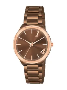 Shocknshop Men Stainless Steel Bracelet Style Straps Analogue Watch WCH90Brown