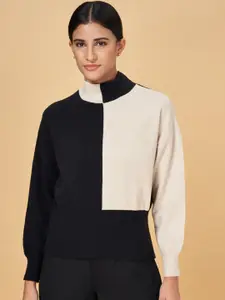 Annabelle by Pantaloons Colourblocked Turtle Neck Pullover