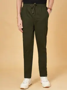 Urban Ranger by pantaloons Men Mid-Rise Cotton Slim Fit Trousers