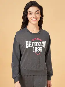 Ajile by Pantaloons Typography Printed Long Sleeves Cotton Pullover