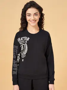 Ajile by Pantaloons Typography Printed Long Sleeves Cotton Pullover
