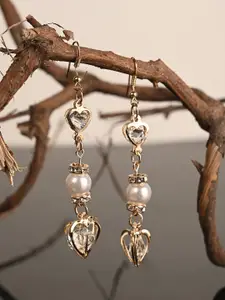 BuckleUp Metal Gold-Plated Contemporary Drop Earring