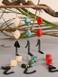 BuckleUp Set Of 3 Contemporary Drop Earrings