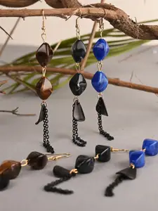 BuckleUp Set Of 3 Contemporary Drop Earrings