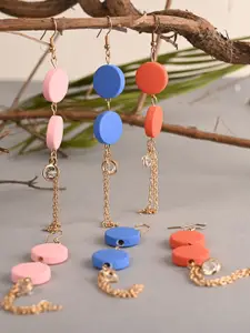 BuckleUp Set Of 3 Contemporary Drop Earrings