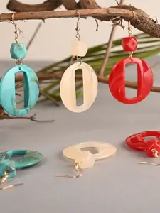 BuckleUp Pack Of 3 Contemporary Drop Earrings