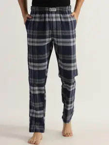 Old Grey Men Checked Cotton Lounge Pants