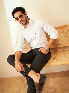 DENNISON Smart Spread Collar Cotton Formal Shirt