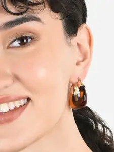 ToniQ Gold-Plated Geometric Hoop Earrings