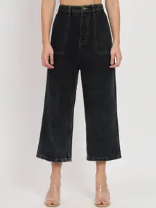 BAESD Women Jean Flared High-Rise Cotton Cropped Jeans