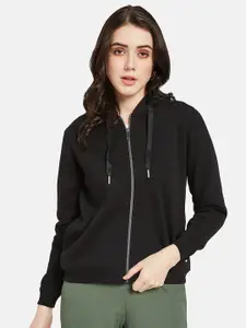 METTLE Hooded Mock Collar Fleece Sweatshirt