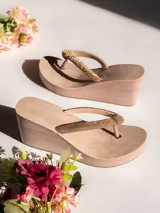 THE WHITE POLE Embellished Open Toe Platform Heels