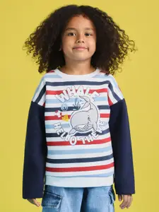 Nauti Nati Boys Graphic Printed Long Sleeves Antimicrobial Pullover Sweatshirt