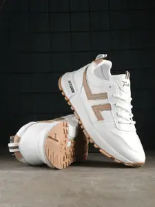The Roadster Lifestyle Co. Women White & Beige Lace-Ups Running Shoes