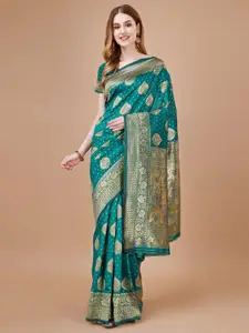 MAGMINA Woven Design Zari Silk Cotton Kanjeevaram Saree