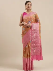 PTIEPL Banarasi Silk Works Floral Woven Design Zari Designer Banarasi Saree