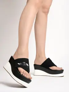 Shoetopia Colourblocked Wedge Heels