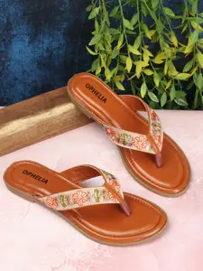 OPHELIA Embellished Open Toe Flats