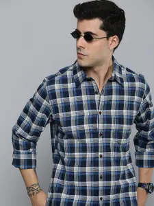 R.Code by The Roadster Life Co. Men Classic Tartan Checks Casual Shirt
