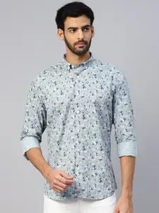 DON VINO Floral Printed Comfort Slim Fit Opaque Cotton Casual Shirt