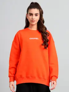 GRIFFEL Typography Printed Fleece Pullover