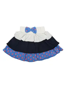 V-Mart Girls Layered Bow Detail Flared Skirts