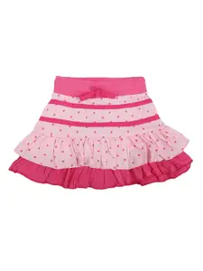 V-Mart Girls Printed Tiered Skirt