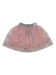 V-Mart Infant Girls Printed Flared Midi Skirt