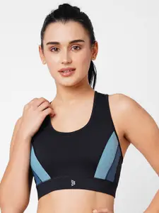BODD ACTIVE Colourblocked Full Coverage Removable Padding Sports Bra With All Day Comfort