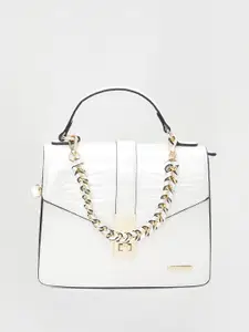 CODE by Lifestyle Textured Structured Satchel With Embellished