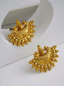 ATIBELLE Gold-Plated Contemporary Studs Earrings