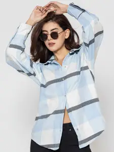 Lounge Dreams Woolen Checked Acrylic Casual Shirt