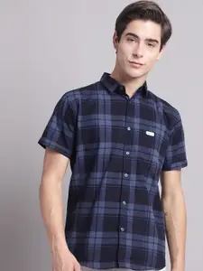 Majestic Man Classic Slim Fit Tartan Checked Pure Cotton Casual Shirt