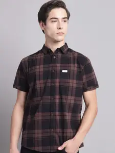 Majestic Man Classic Slim Fit Tartan Checked Pure Cotton Casual Shirt