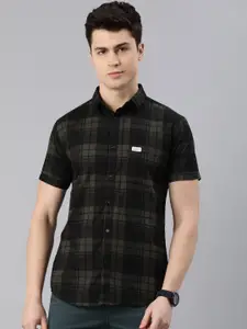 Majestic Man Classic Slim Fit Tartan Checked Pure Cotton Casual Shirt