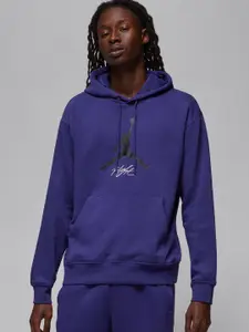 Nike Jordan Essentials Brand Logo Printed Fleece Hooded Sweatshirt