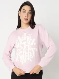 Vero Moda Typography Printed Pullover